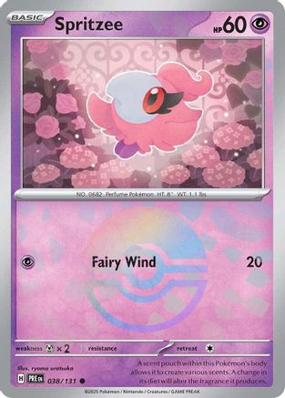Spritzee (Poke Ball Pattern) 038/131 - Holofoil SV Prismatic Evolutions - Common