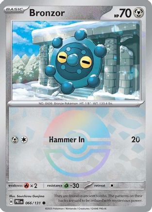 Bronzor (Poke Ball Pattern) 066/131 - Holofoil SV Prismatic Evolutions - Common