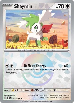 Shaymin (Poke Ball Pattern) 087/131 - Holofoil SV Prismatic Evolutions - Uncommon