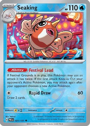 Seaking (Master Ball Pattern) 021/131 - Holofoil SV Prismatic Evolutions - Uncommon
