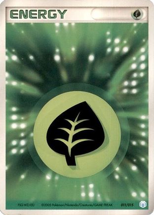Basic Grass Energy - 011/015 (011/015) - Gift Box Mew Lucario Crawdaunt Quarter Deck