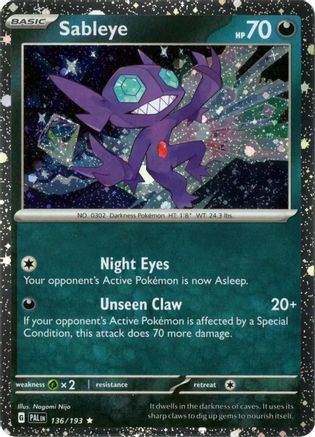 Sableye (Cosmos Holo) 136/193 - Holofoil Miscellaneous Cards & Products - Rare