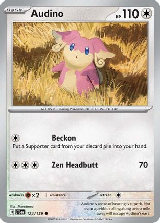 Audino 124/159  - Reverse Holofoil SV09 Journey Together - Common