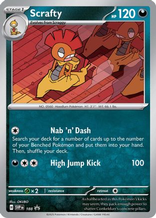 Scrafty 188 - Holofoil SV Scarlet & Violet Promo Cards - Promo