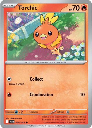 Torchic 040 - Reverse Holofoil SV10 Destined Rivals - Common