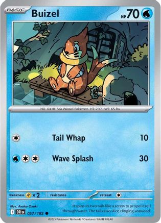 Buizel 057  - Reverse Holofoil SV10 Destined Rivals - Common