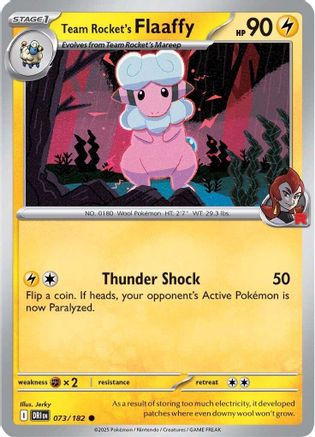 Team Rocket's Flaaffy 073  - Reverse Holofoil SV10 Destined Rivals - Common