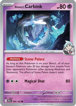 Steven's Carhink 086  - Reverse Holofoil SV10 Destined Rivals - Common