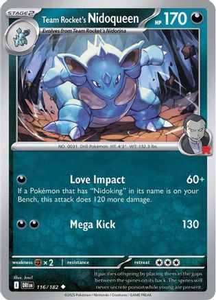 Team Rocket's Nidoqueen 116 SV10 Destined Rivals - Uncommon