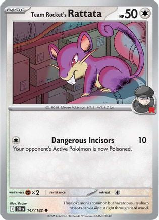 Team Rocket's Rattata 147 SV10 Destined Rivals - Common