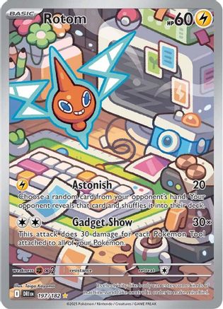 Rotom 197/182 - Holofoil SV10 Destined Rivals - Illustration Rare