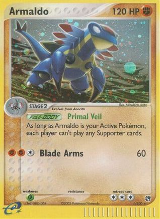 Armaldo 001 - Reverse Holofoil Sandstorm - Holo Rare