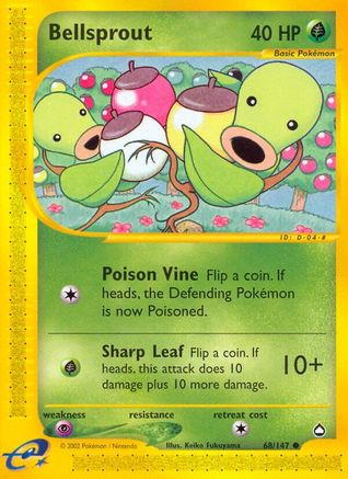 Bellsprout (68) - Reverse Holofoil Aquapolis - Common