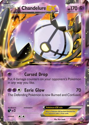 Chandelure EX 077 - Holofoil Legendary Treasures - Ultra Rare