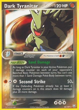 Dark Tyranitar - 020/109/109 Team Rocket Returns - Rare