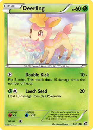 Deerling 013 - Reverse Holofoil Black and White - Common