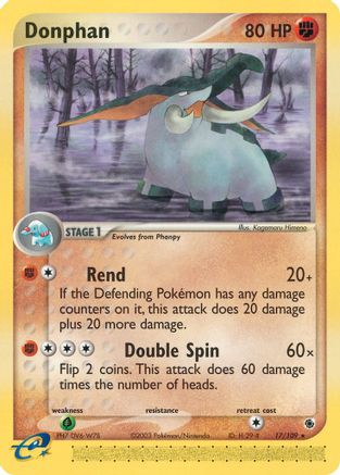 Donphan/109 - Reverse Holofoil Ruby and Sapphire - Rare