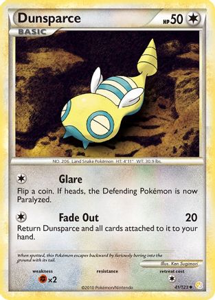 Dunsparce - Reverse Holofoil HeartGold SoulSilver - Uncommon