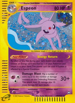 Espeon (H9) - Holofoil Aquapolis - Holo Rare