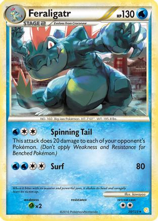 Feraligatr HeartGold SoulSilver - Rare