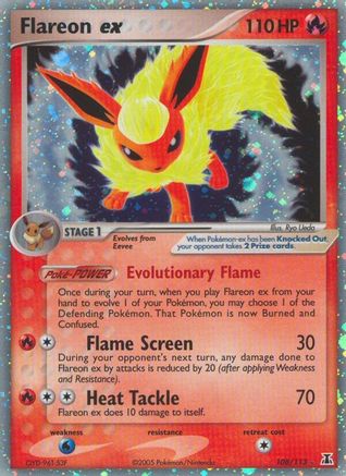 Flareon ex - Holofoil Delta Species - Ultra Rare