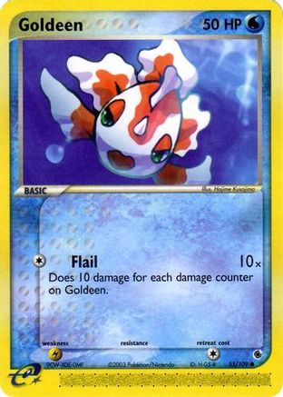 Goldeen 055/109 - Reverse Holofoil Ruby and Sapphire - Common