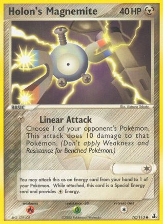 Holon's Magnemite 070/113 - Reverse Holofoil Delta Species - Common