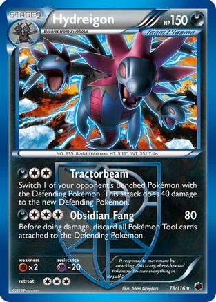 Hydreigon (Team Plasma) - Reverse Holofoil Plasma Freeze - Holo Rare
