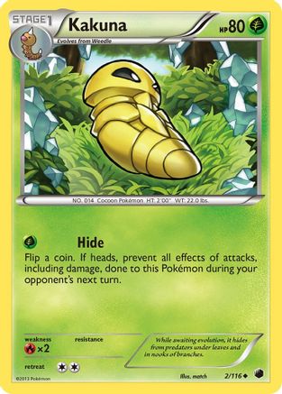 Kakuna/116 - Reverse Holofoil Plasma Freeze - Uncommon