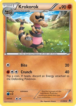 Krokorok - Reverse Holofoil Emerging Powers - Uncommon