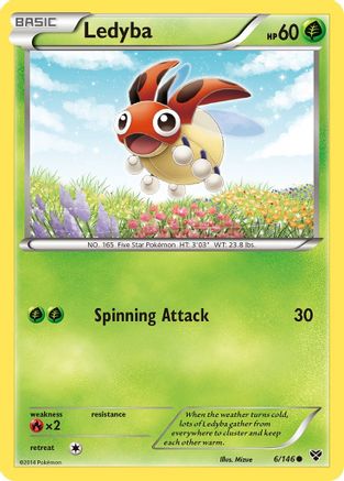 Ledyba - Reverse Holofoil XY Base Set - Common