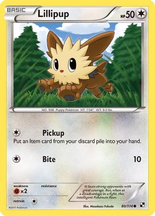 Lillipup (80) Black and White - Common