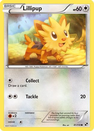 Lillipup (81) - Reverse Holofoil Black and White - Common