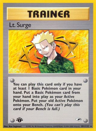 Lt. Surge (101) (101) 101 - 1st Edition Gym Heroes - Rare