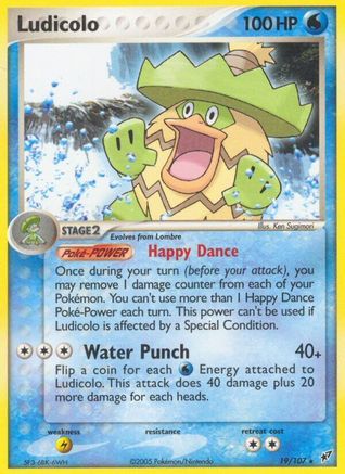 Ludicolo - 019/107/107 - Reverse Holofoil Deoxys - Rare