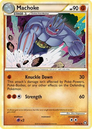 Machoke/102 - Reverse Holofoil Triumphant - Uncommon