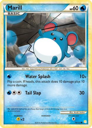 Marill 074 - Reverse Holofoil HeartGold SoulSilver - Common