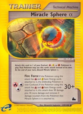 Miracle Sphere Alpha - Reverse Holofoil Skyridge - Uncommon