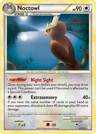 Noctowl/123 - Reverse Holofoil HeartGold SoulSilver - Holo Rare