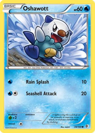 Oshawott 039/149 - Reverse Holofoil Boundaries Crossed - Common