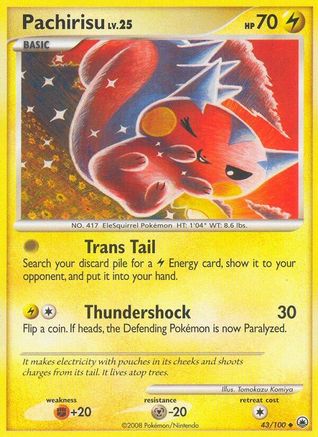 Pachirisu 043/100 - Reverse Holofoil Majestic Dawn - Uncommon
