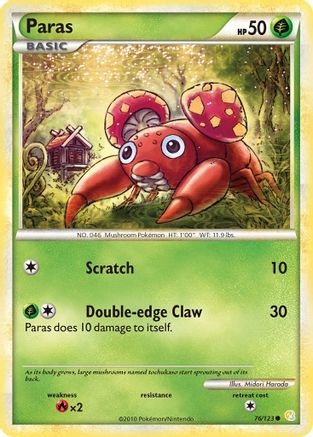 Paras - Reverse Holofoil HeartGold SoulSilver - Common