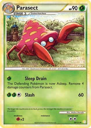Parasect - Reverse Holofoil HeartGold SoulSilver - Uncommon