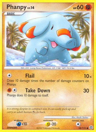 Phanpy 098 - Reverse Holofoil Secret Wonders - Common