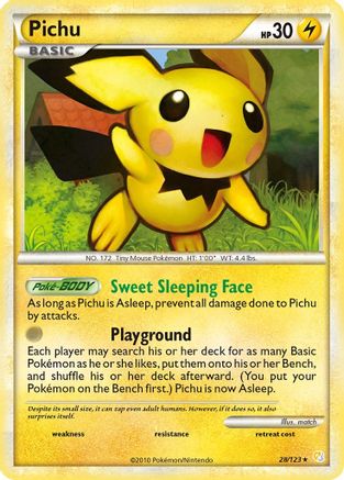 Pichu - Reverse Holofoil HeartGold SoulSilver - Rare
