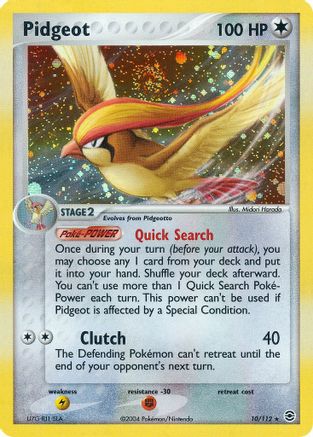 Pidgeot 010 FireRed & LeafGreen - Holo Rare