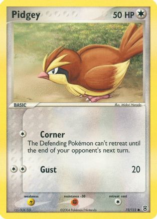 Pidgey 073 - Reverse Holofoil FireRed & LeafGreen - Common