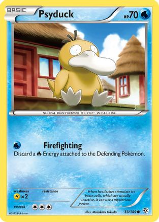 Psyduck (33) (33) 033 - Reverse Holofoil Boundaries Crossed - Common