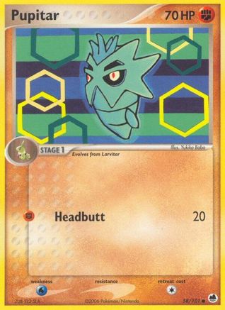 Pupitar 058/101 - Reverse Holofoil Dragon Frontiers - Common