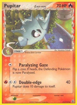 Pupitar (Delta Species) - Reverse Holofoil Delta Species - Uncommon